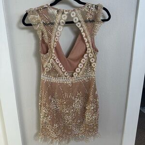 Sparkly new years eve christmas dress champagne mini fancy dress for holidays